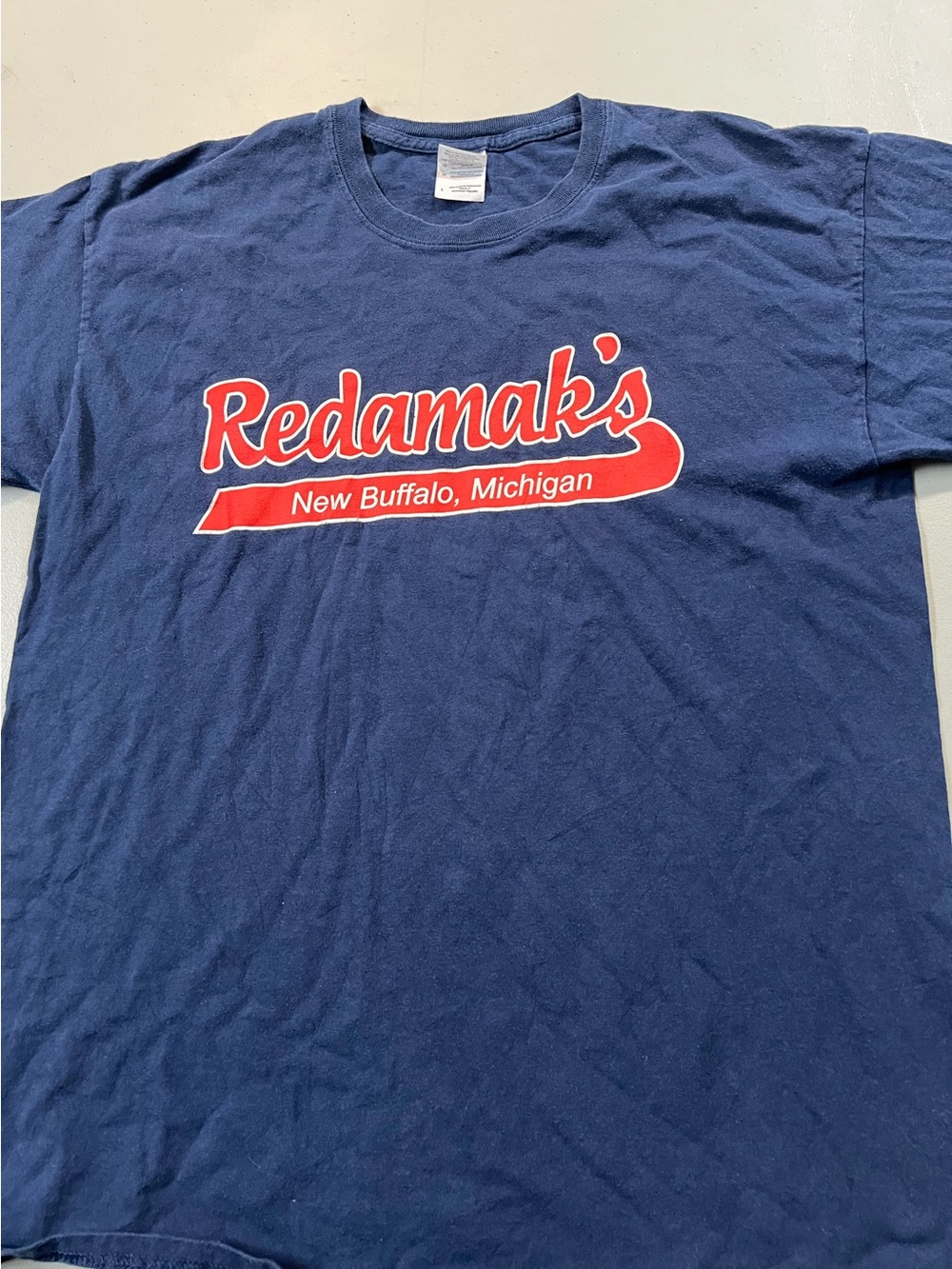 Vintage Redamak’s New Buffalo Michigan Graphic T-Shirt Navy Blue L